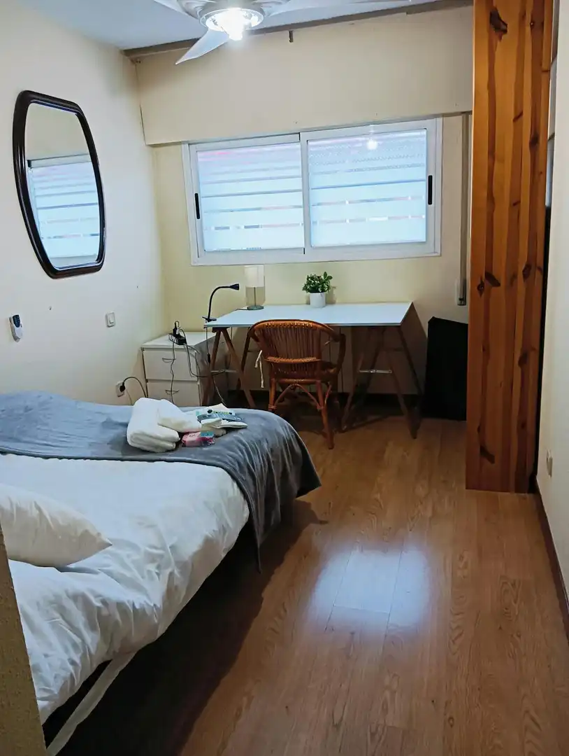 Bedroom of Flat for rent in Madrid  with Air Conditioner, Heating and Private garden