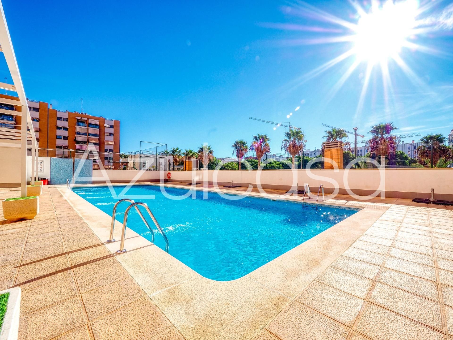 Swimming pool of Flat for sale in Alicante / Alacant  with Air Conditioner, Terrace and Storage room