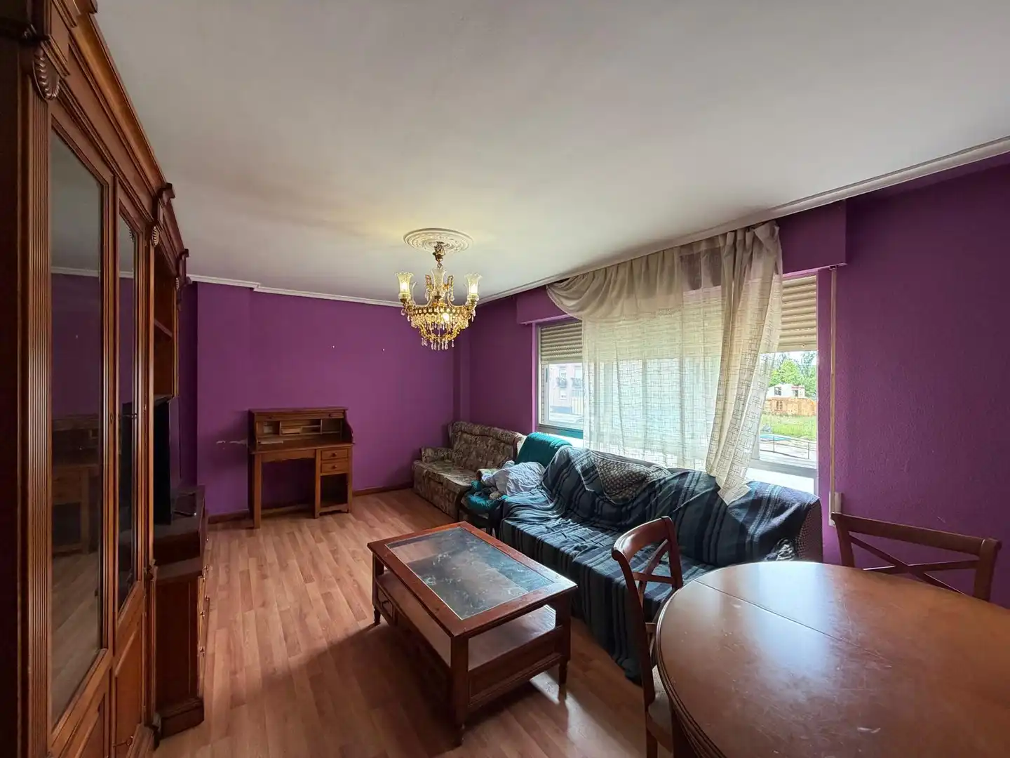 Wohnzimmer von Wohnung zum Verkauf in Venta de Baños mit Heizung, Parkett und Terrasse