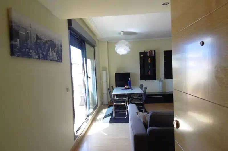 Sala d'estar de Àtic de lloguer en Madrid amb Aire condicionat, Calefacció i Jardí privat