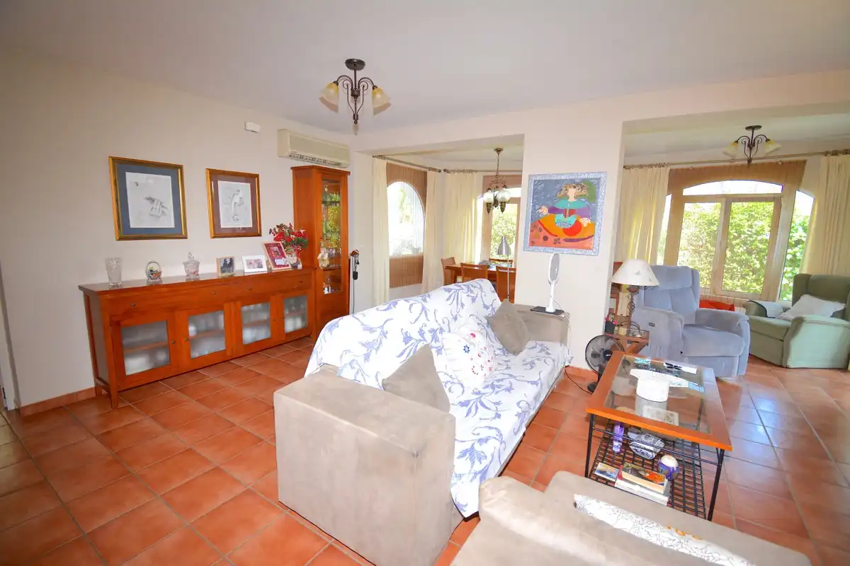 Sala de estar de Casa o chalet en venta en Dénia con Aire acondicionado, Calefacción y Jardín privado