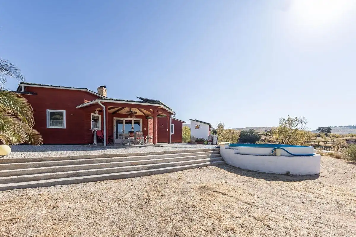 Vista exterior de Casa o chalet en venta en Fornes con Calefacción, Jardín privado y Piscina