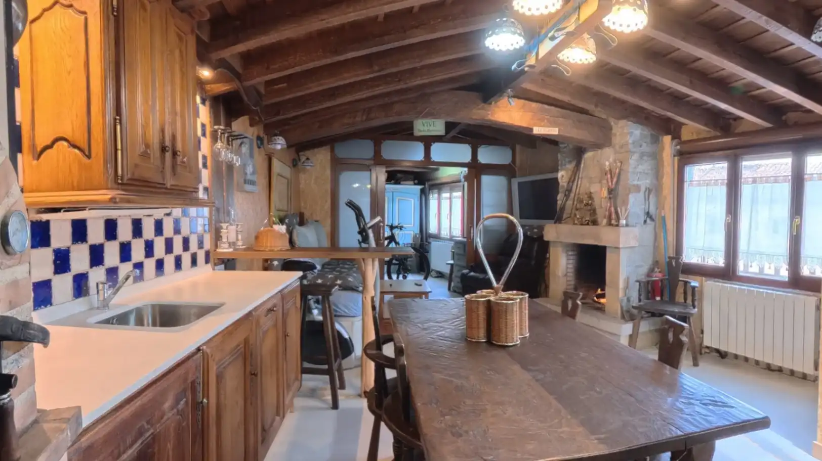 Cocina de Casa o chalet en venta en Hermandad de Campoo de Suso con Terraza, Piscina y Amueblado