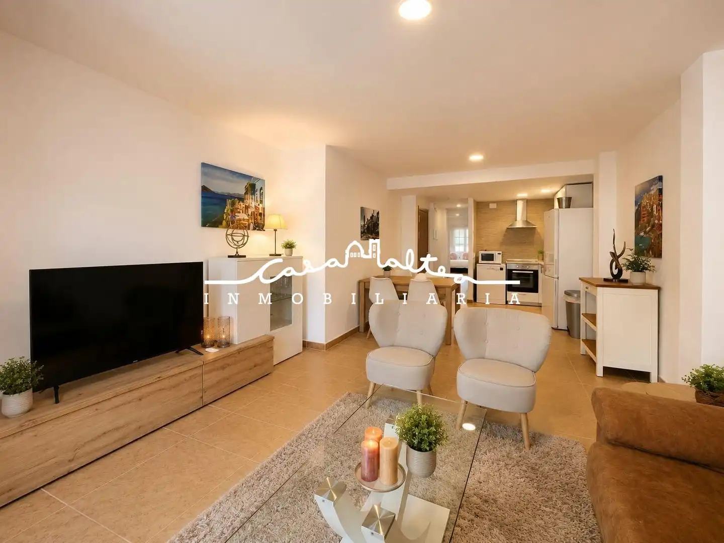 Sala de estar de Apartamento en venta en Altea con Aire acondicionado, Calefacción y Amueblado