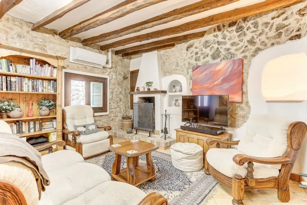 Sala de estar de Casa adosada en venta en Pollença con Terraza