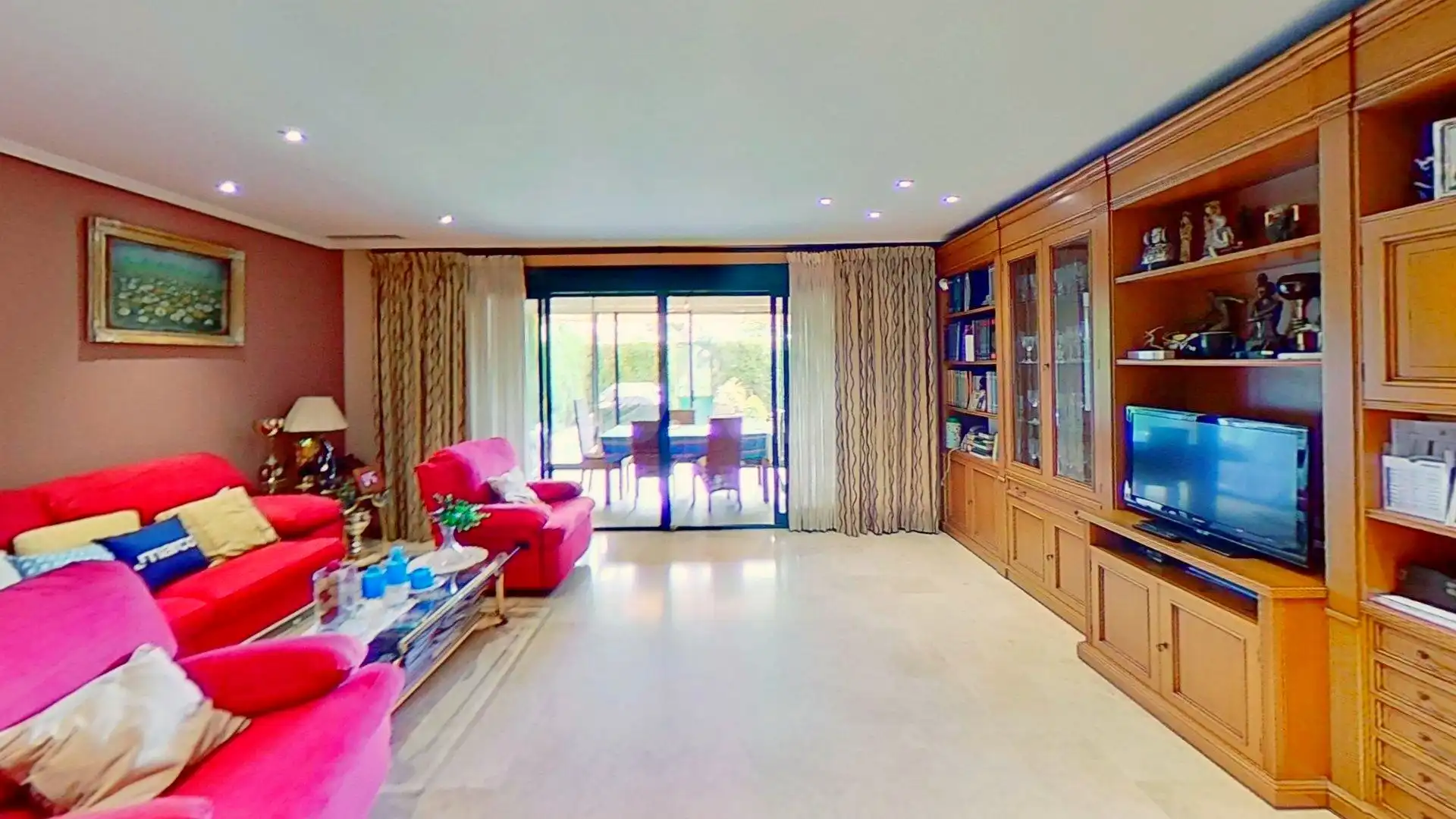 Sala de estar de Casa adosada en venta en Alicante / Alacant con Aire acondicionado, Calefacción y Terraza