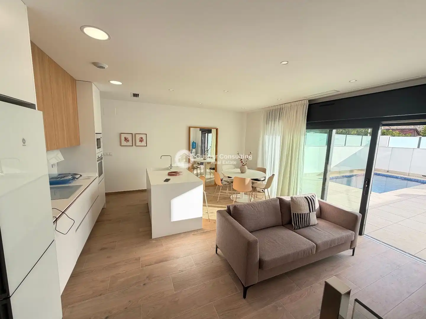 Sala d'estar de Casa adosada en venda en San Javier amb Terrassa i Piscina