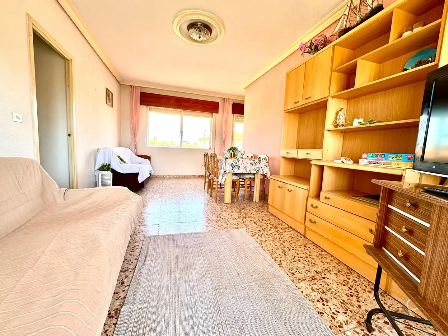 Sala d'estar de Pis en venda en San Javier amb Jardí privat, Traster i Moblat