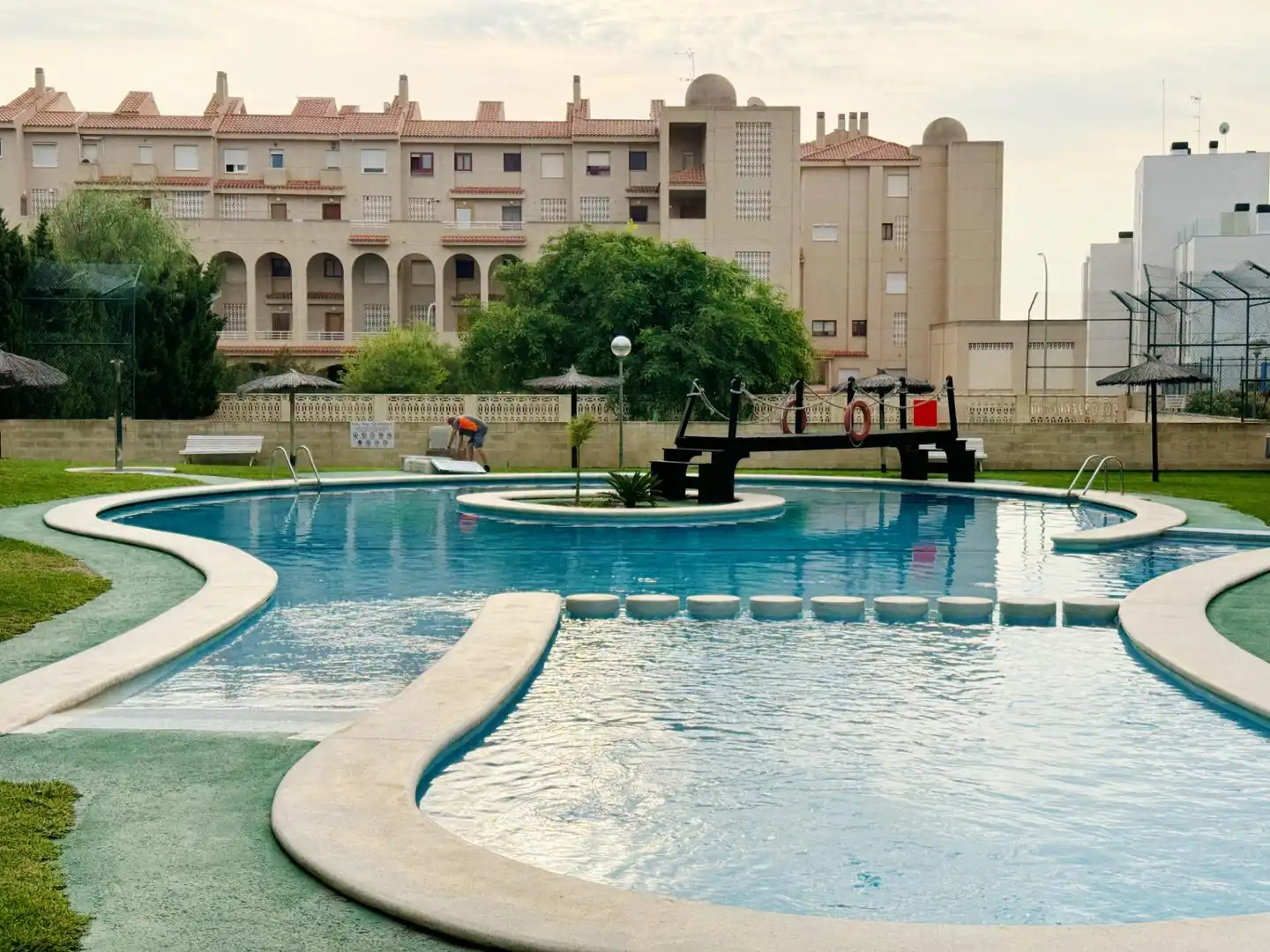 Swimming pool of Apartments for rent in El Campello  with Air Conditioner, Private garden and Terrace