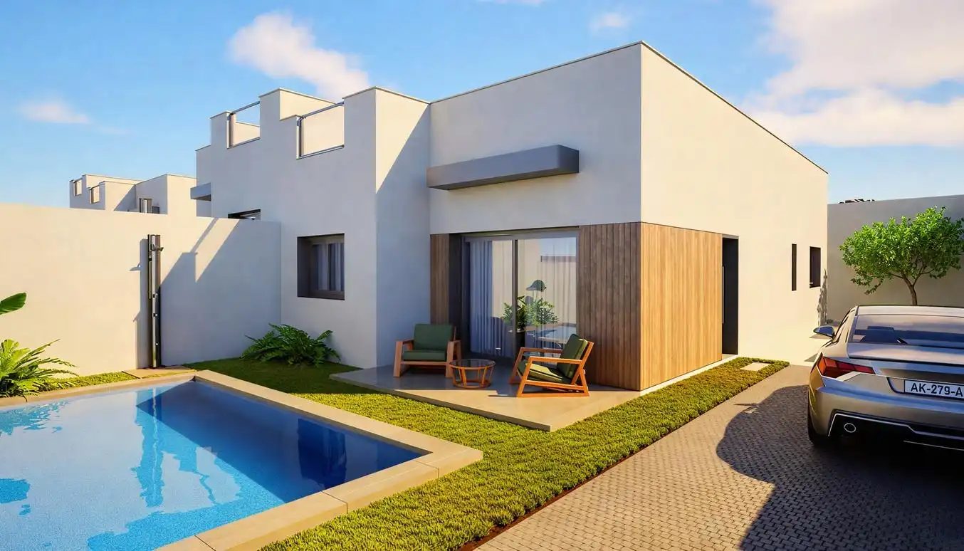 Casa adosada en venta en Mazarrón con Jardín privado, Terraza y Piscina