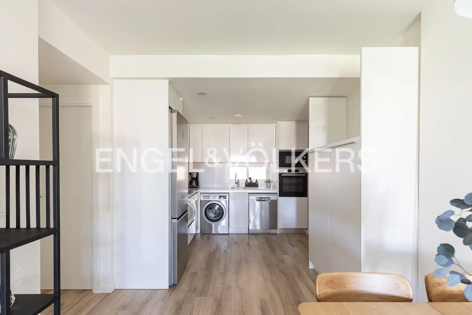 Kitchen of Flat for rent in Madrid  with Air Conditioner, Heating and Private garden