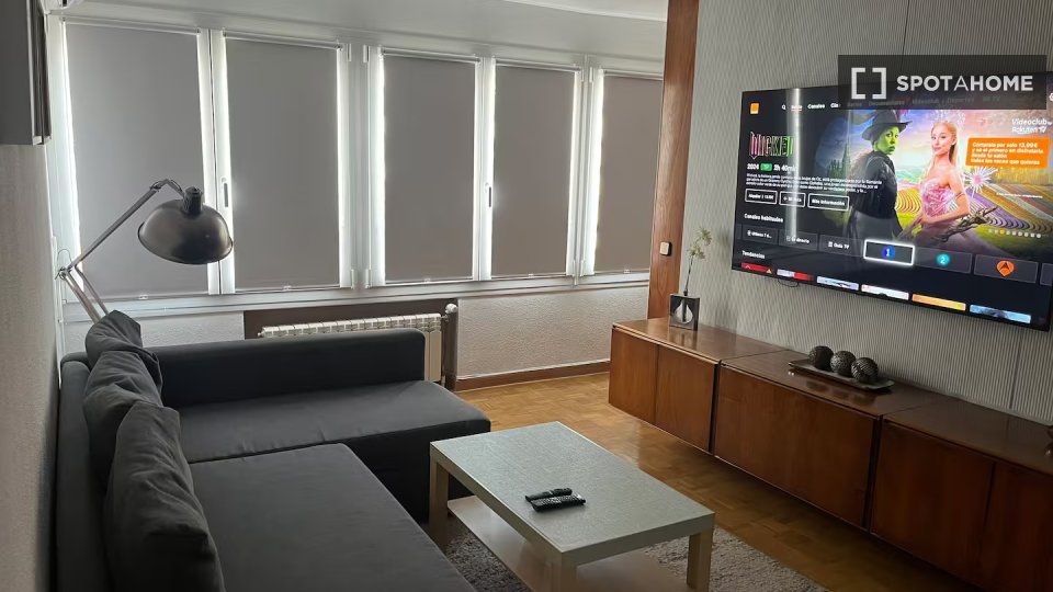 Living room of Flat to rent in  Madrid Capital  with Air Conditioner, Heating and Furnished