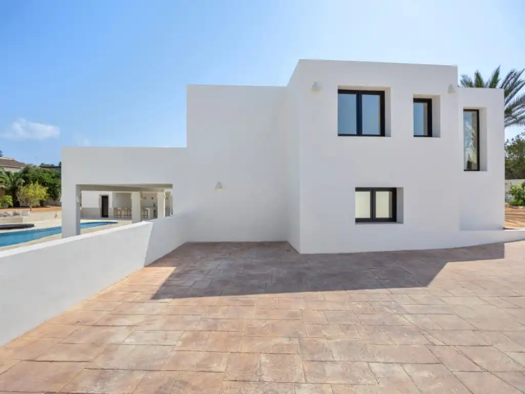 Vista exterior de Casa o xalet en venda en Jávea / Xàbia amb Aire condicionat, Jardí privat i Terrassa