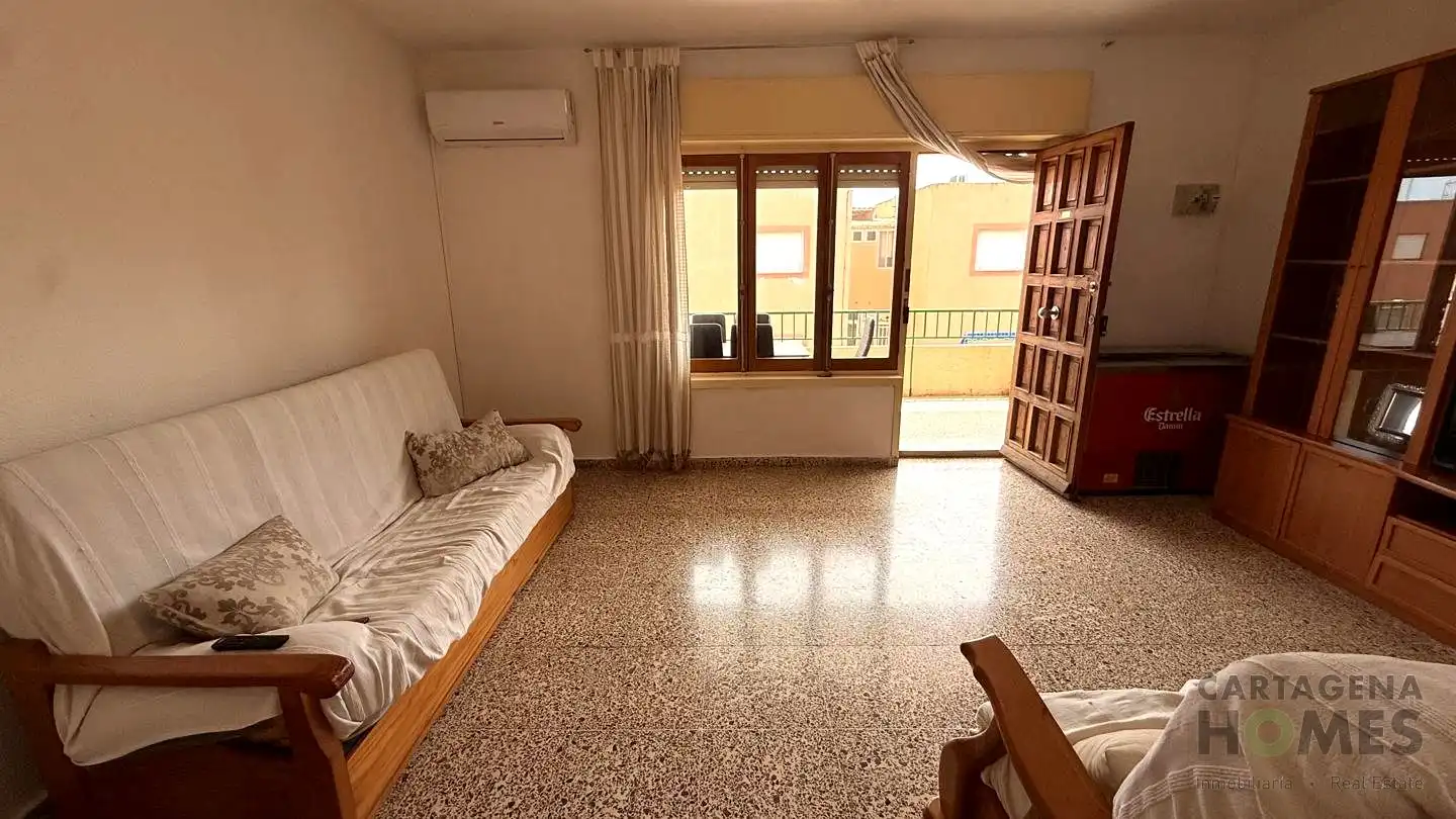 Sala de estar de Piso en venta en Cartagena con Aire acondicionado, Terraza y Amueblado