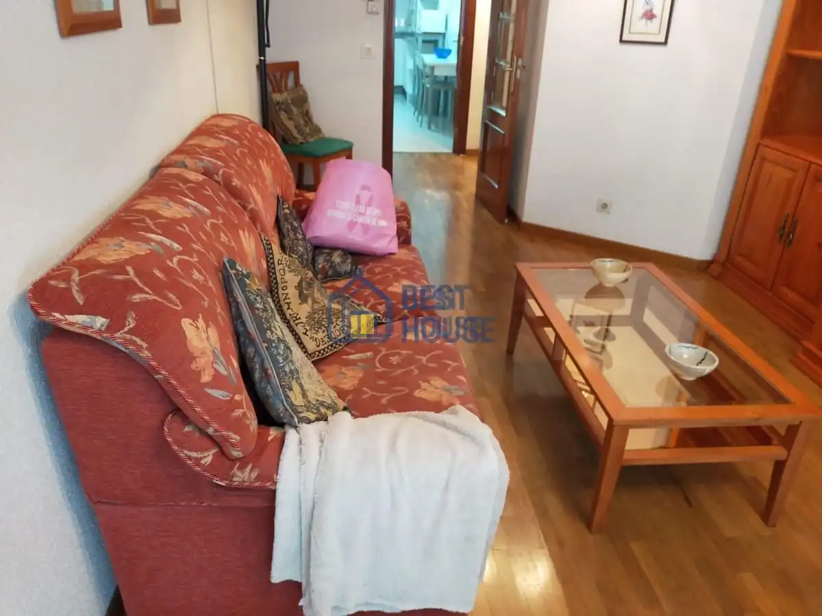 Living room of Apartments for rent in San Andrés del Rabanedo  with Heating, Parquet flooring and Furnished