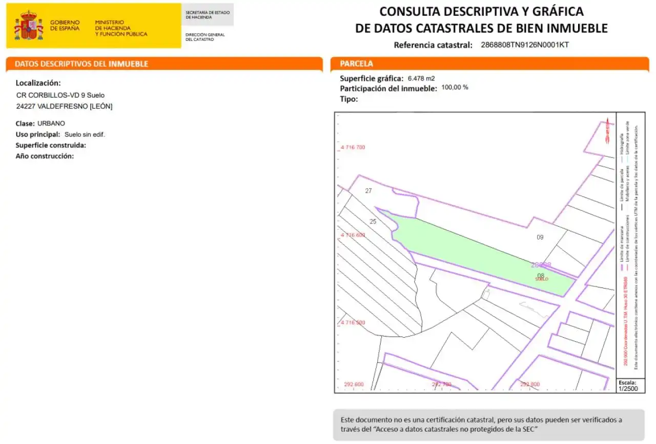 Terreny industrial en venda en Valdefresno