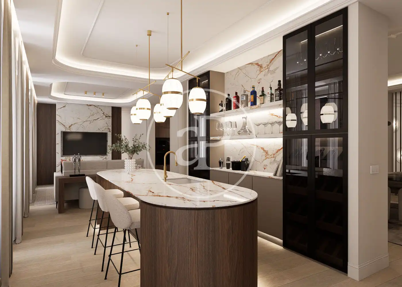Kitchen of Flat for sale in Madrid  with Air Conditioner, Heating and Furnished