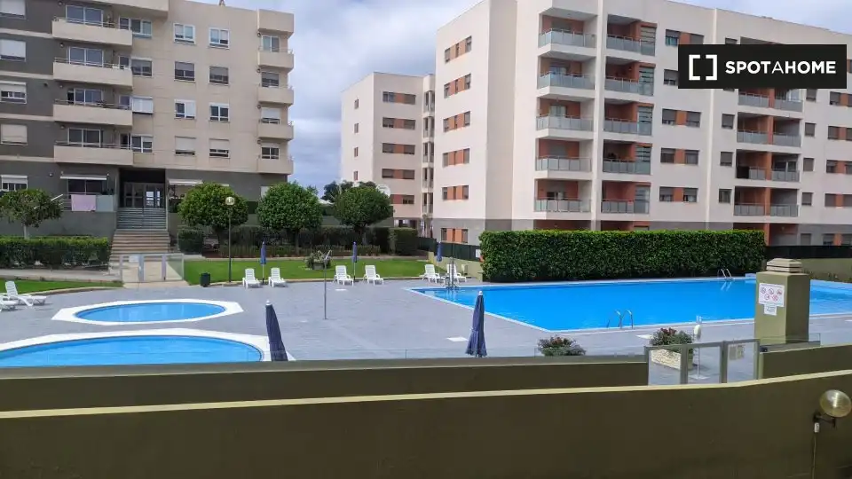Piscina de Pis per a compartir en Las Palmas de Gran Canaria amb Aire condicionat, Calefacció i Moblat