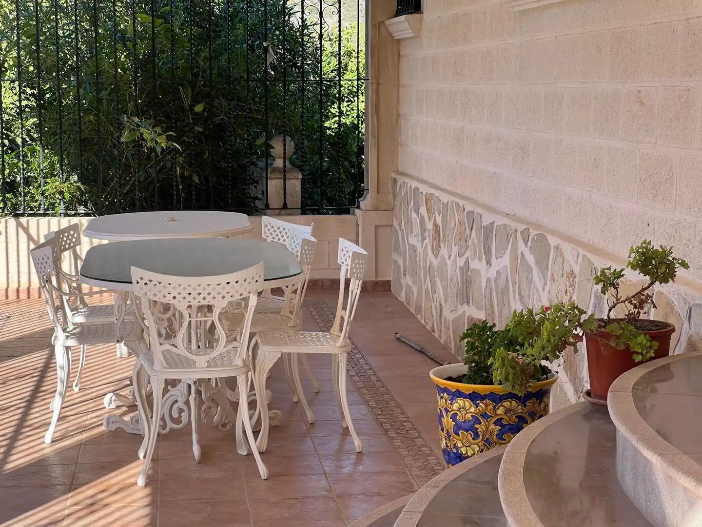Terraza de Casa o chalet en venta en Agres con Jardín privado, Piscina y Amueblado