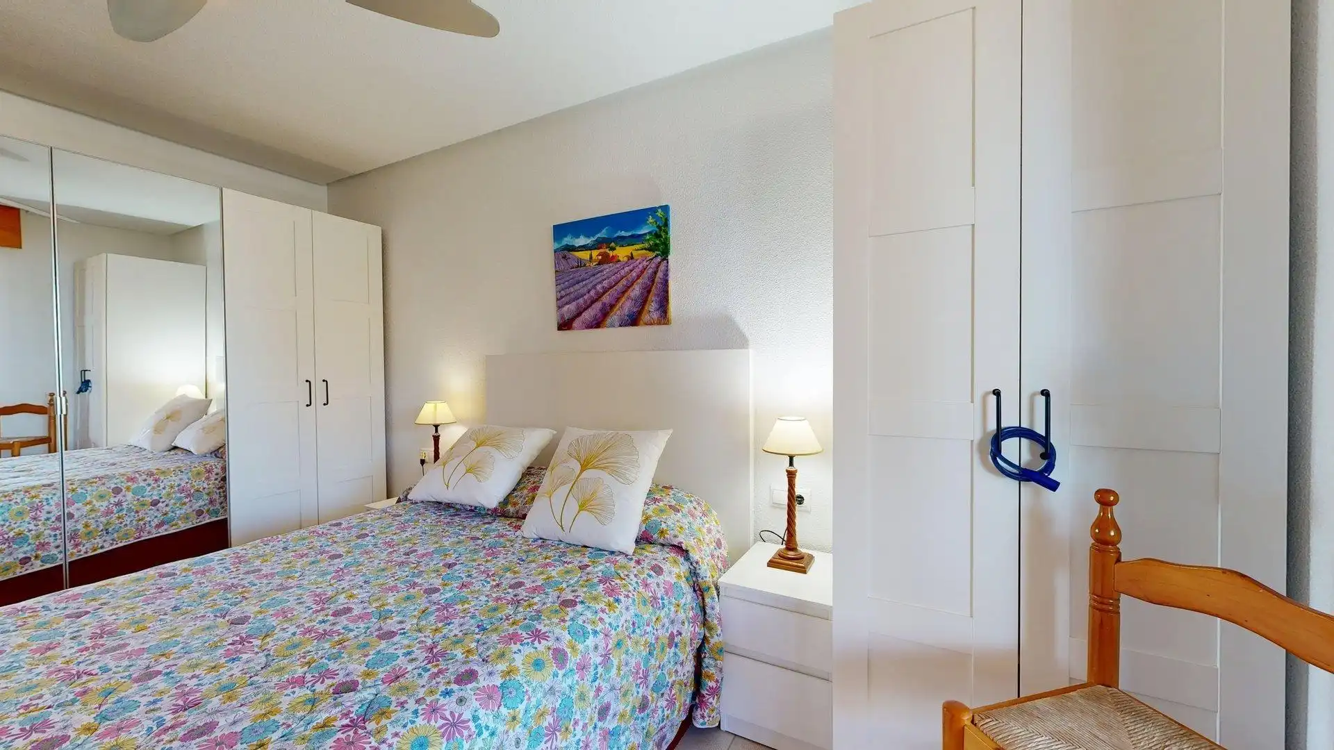 Dormitori de Apartament de lloguer en Elche / Elx amb Calefacció, Jardí privat i Terrassa