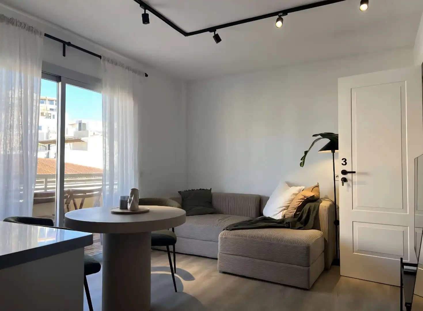 Wohnzimmer von Wohnung zur untervermieten in  Palma de Mallorca mit Klimaanlage, Terrasse und Möbliert