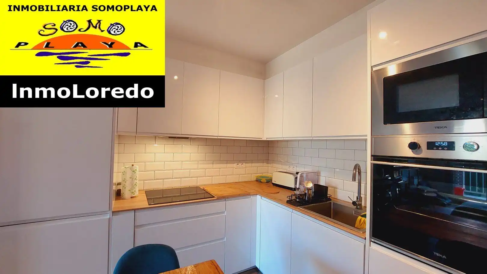 Küche von Wohnung zum Verkauf in Ribamontán al Mar mit Heizung, Privatgarten und Terrasse