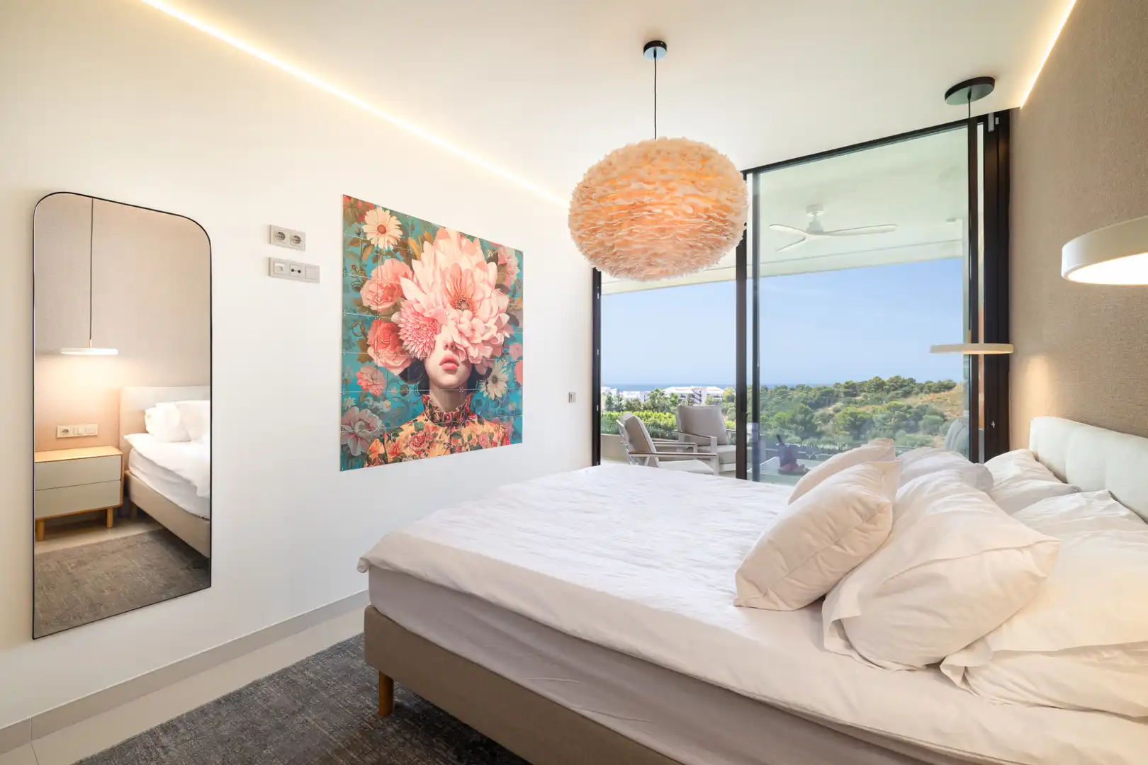 Schlafzimmer von Wohnungen zur Miete in Fuengirola mit Klimaanlage, Terrasse und Möbliert