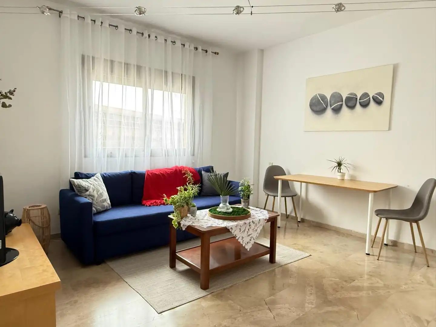 Sala de estar de Apartamento de alquiler en Málaga con Aire acondicionado, Calefacción y Amueblado