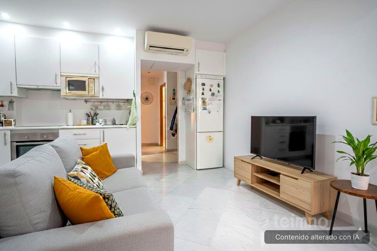 Sala d'estar de Pis en venda en Málaga Capital amb Aire condicionat i Moblat