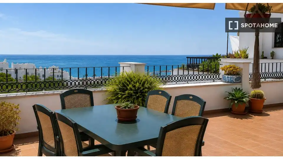 Terrace of Flat for share in Torremolinos  with Air Conditioner, Heating and Furnished