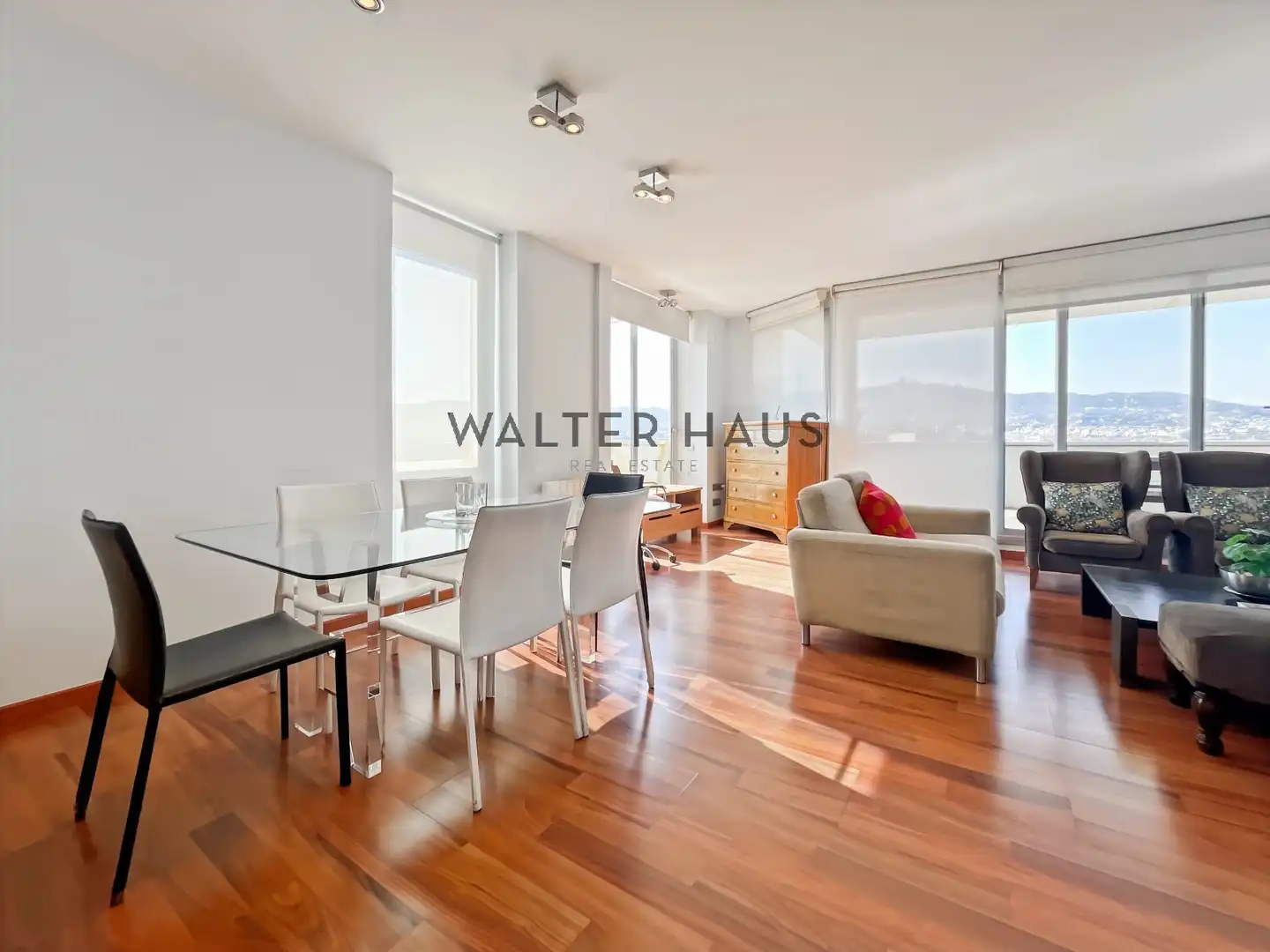 Wohnzimmer von Wohnung zur Miete in Barcelona mit Klimaanlage, Heizung und Möbliert