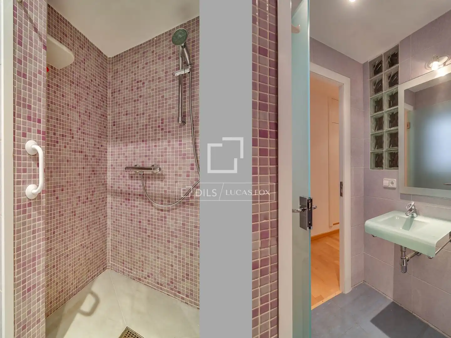 Badezimmer von Wohnung zum Verkauf in Barcelona mit Klimaanlage, Heizung und Balkon