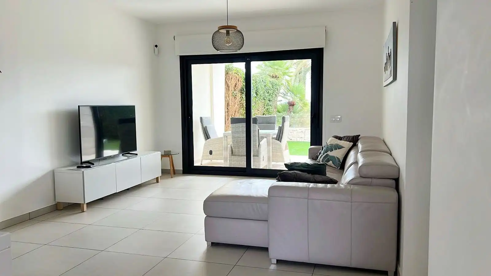 Wohnzimmer von Wohnung zur Miete in Pilar de la Horadada mit Klimaanlage, Heizung und Privatgarten