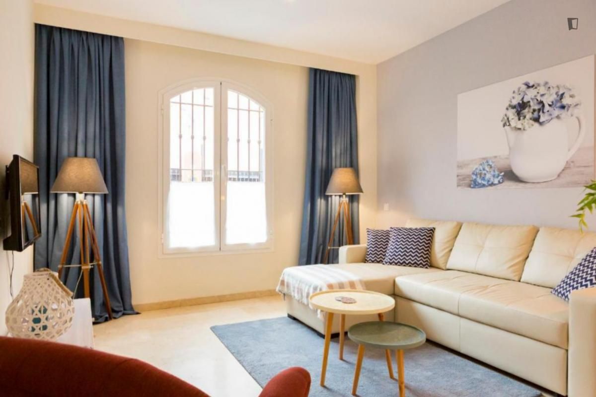 Living room of Apartment to rent in Málaga Capital  with Air Conditioner, Furnished and Oven