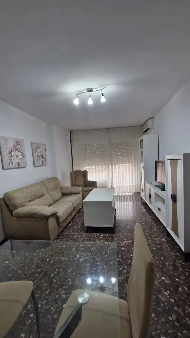 Sala d'estar de Pis de lloguer en Jaén amb Aire condicionat, Terrassa i Moblat