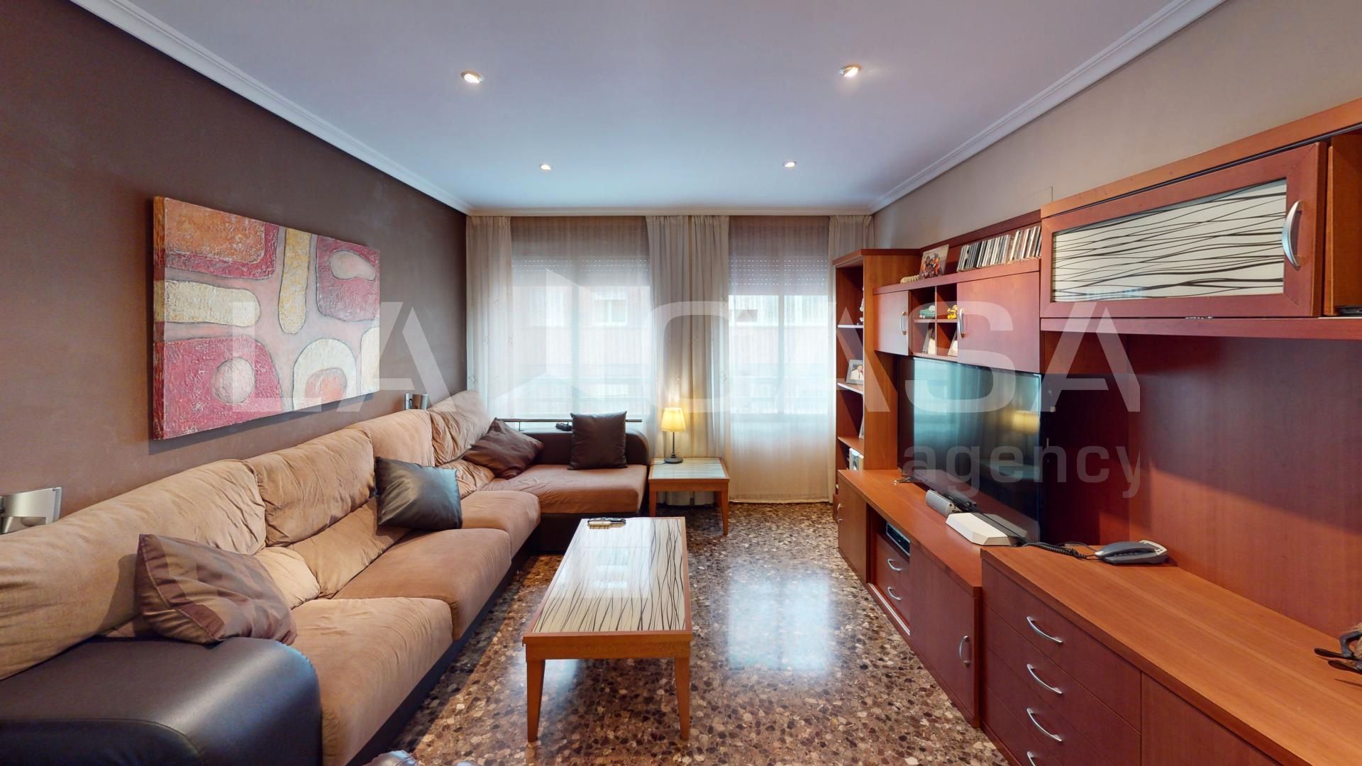 Living room of Flat for sale in  Valencia Capital  with Terrace and Balcony