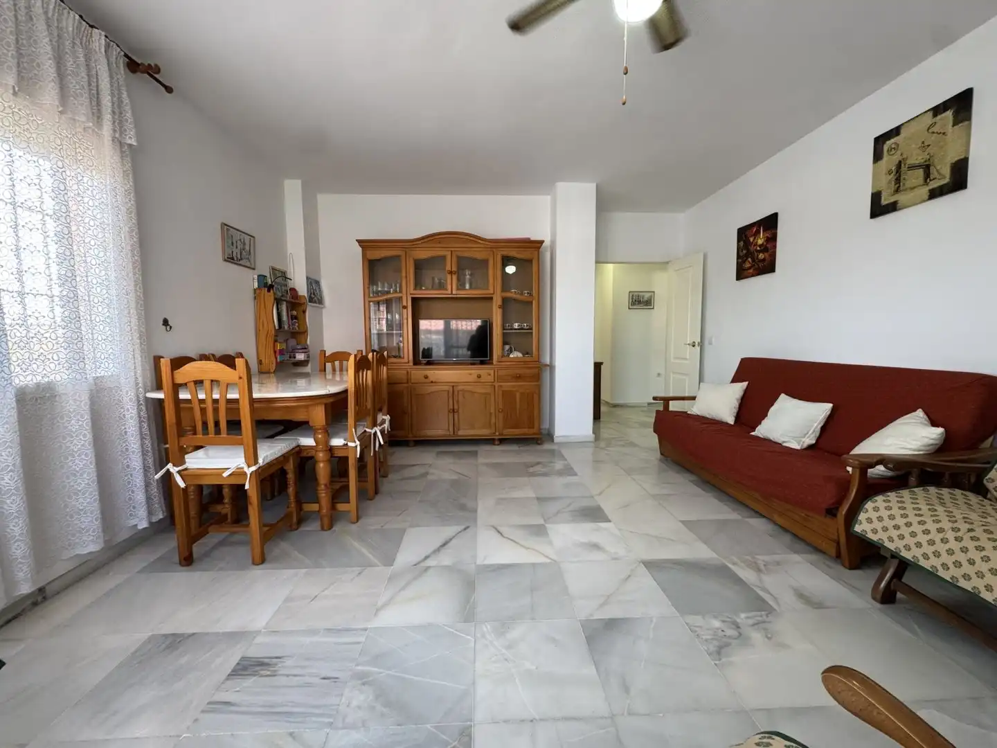 Living room of Flat for sale in Chipiona  with Swimming Pool, Furnished and Balcony
