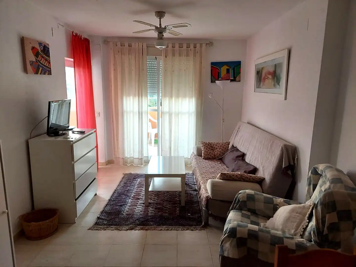 Living room of Flat for sale in La Antilla  with Terrace, Furnished and Washing machine