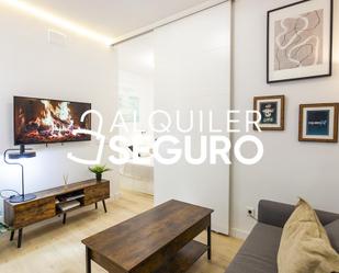 Living room of Flat to rent in  Madrid Capital  with Air Conditioner, Heating and Furnished