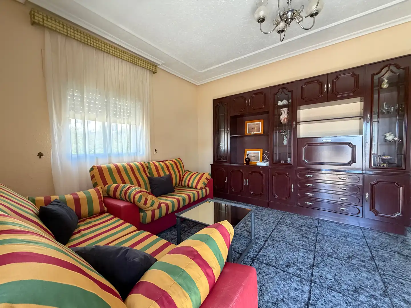 Living room of Flat for sale in Galisteo  with Air Conditioner, Furnished and Washing machine