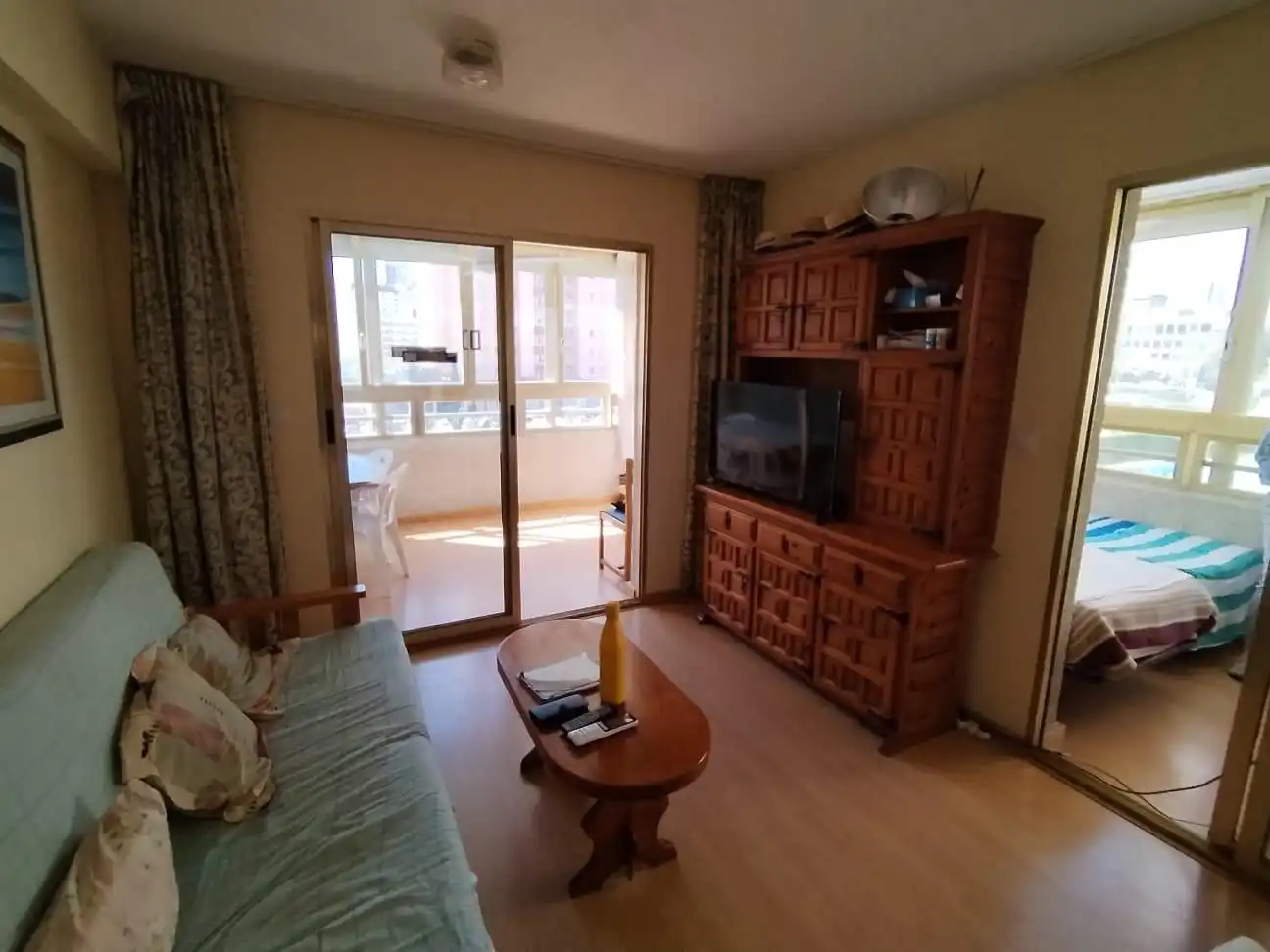 Living room of Apartments for sale in Benidorm  with Air Conditioner, Private garden and Furnished