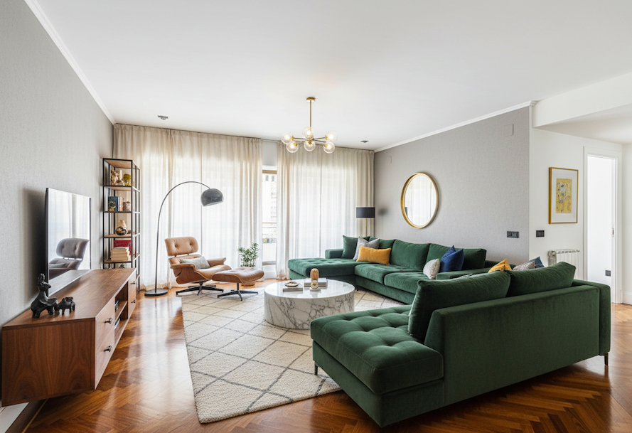 Living room of Flat for sale in  Madrid Capital  with Air Conditioner, Heating and Terrace