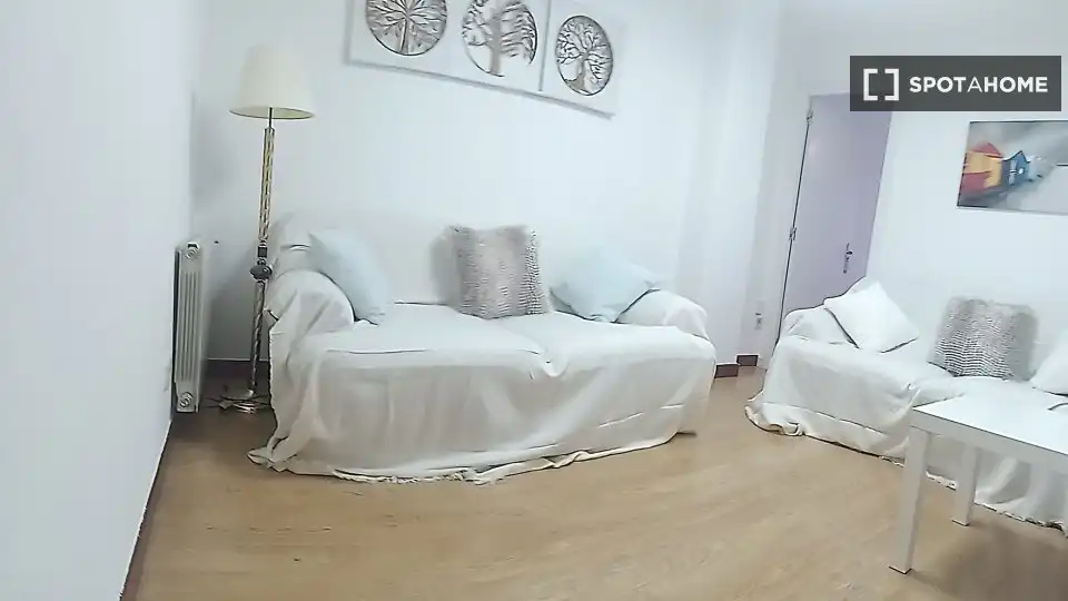 Wohnzimmer von Wohnung zur Miete in Madrid mit Klimaanlage, Heizung und Möbliert