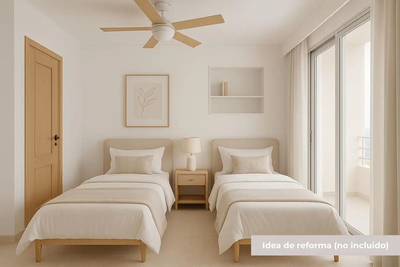 Schlafzimmer von Wohnungen zum Verkauf in Calpe / Calp mit Terrasse, Möbliert und Gemeinschaftspool