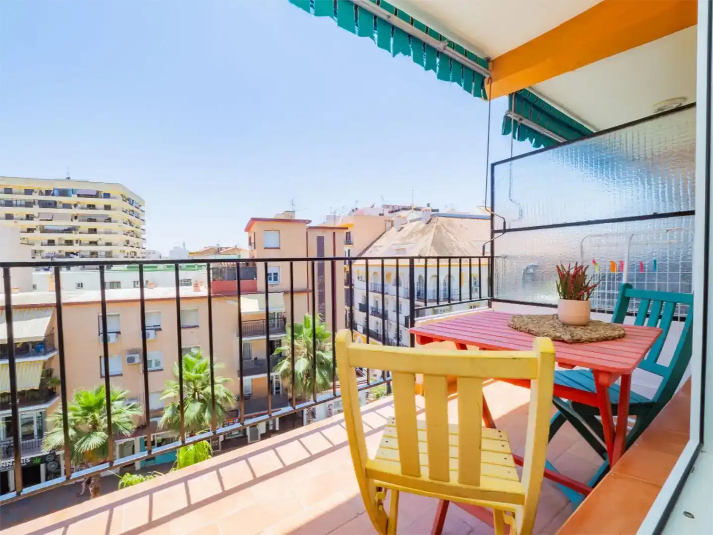 Terrasse von Wohnung zur Miete in Fuengirola mit Klimaanlage, Möbliert und Balkon