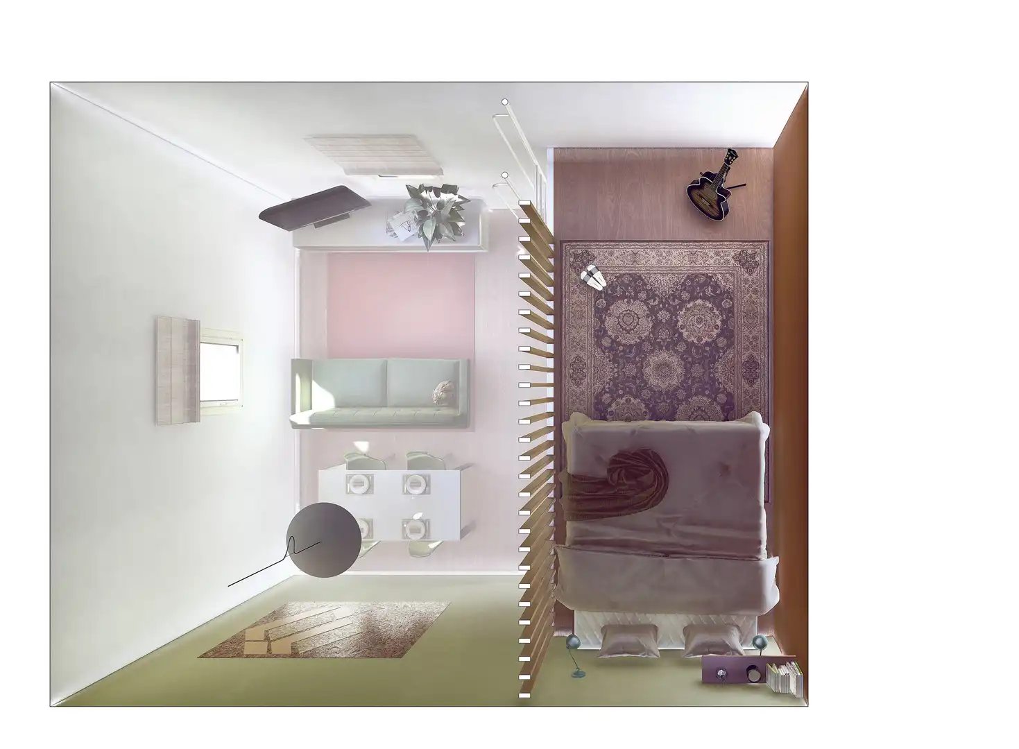 Schlafzimmer von Erdgeschoss zum Verkauf in Barcelona mit Klimaanlage, Heizung und Ofen