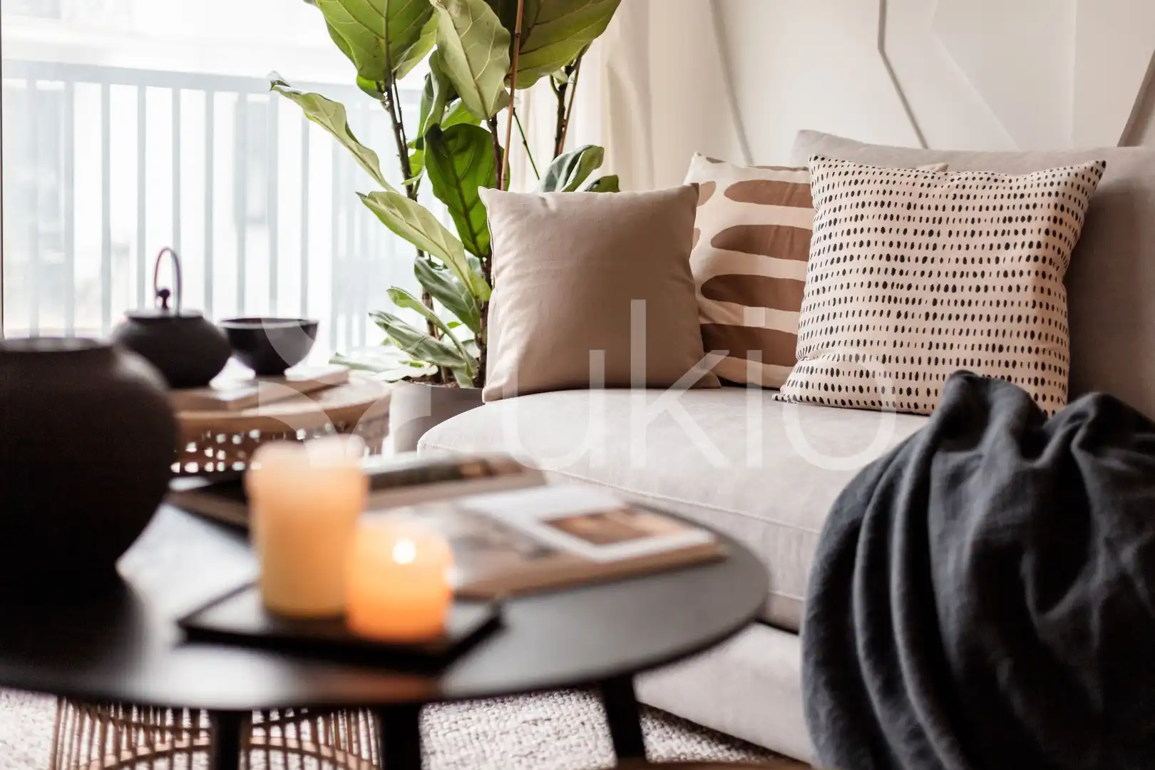 Living room of Apartments for rent in Madrid  with Air Conditioner, Heating and Furnished