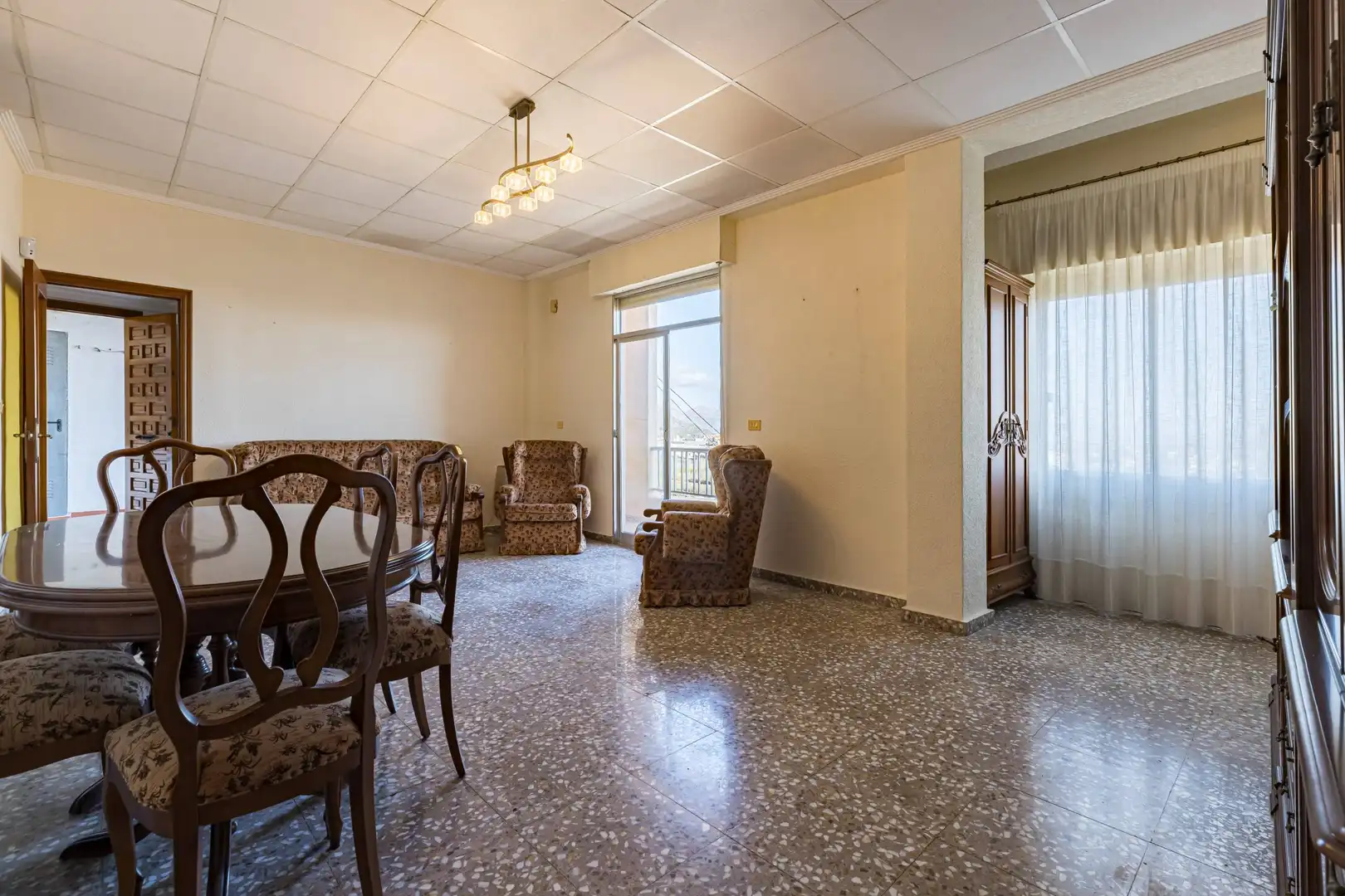 Sala de estar de Piso en venta en Murcia con Terraza, Amueblado y Balcón