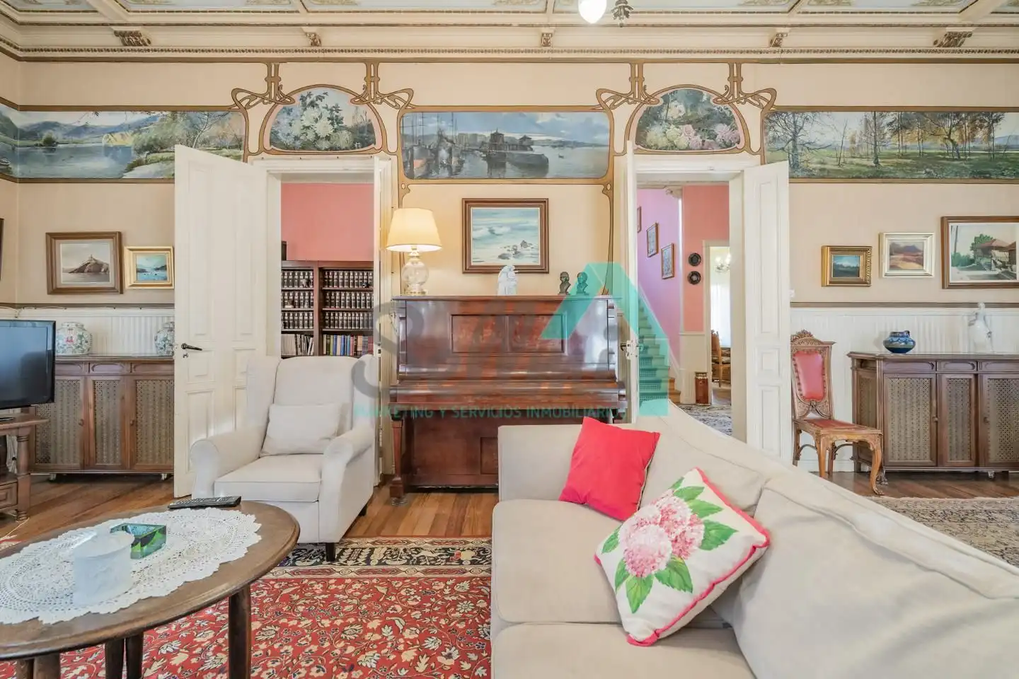Living room of Houses for sale in Pravia  with Heating, Private garden and Parquet flooring