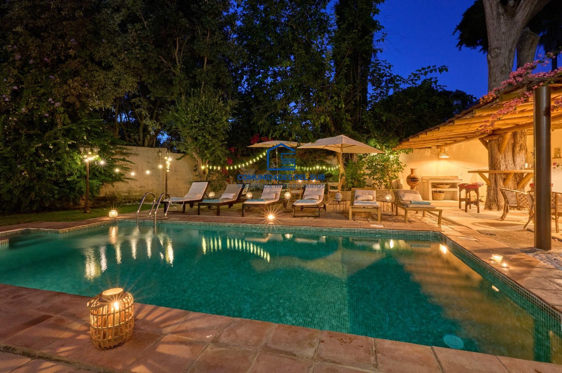 Piscina de Casa o xalet en venda en El Puerto de Santa María amb Aire condicionat, Jardí privat i Terrassa
